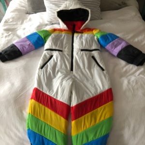 SWEET RETREAT RAINBOW PUFFER SNOWSUIT